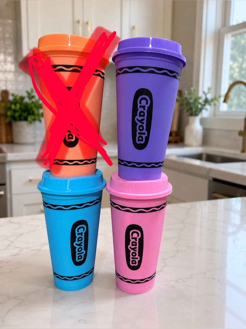 New Mexico exclusive crayola reusable cups with lids set of 3